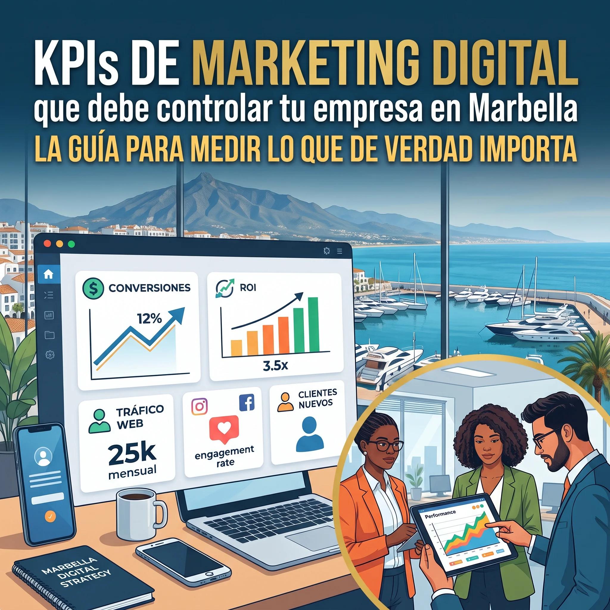 KPIs de marketing digital que debe controlar tu empresa en Marbella: la guía para medir lo que de verdad importa
